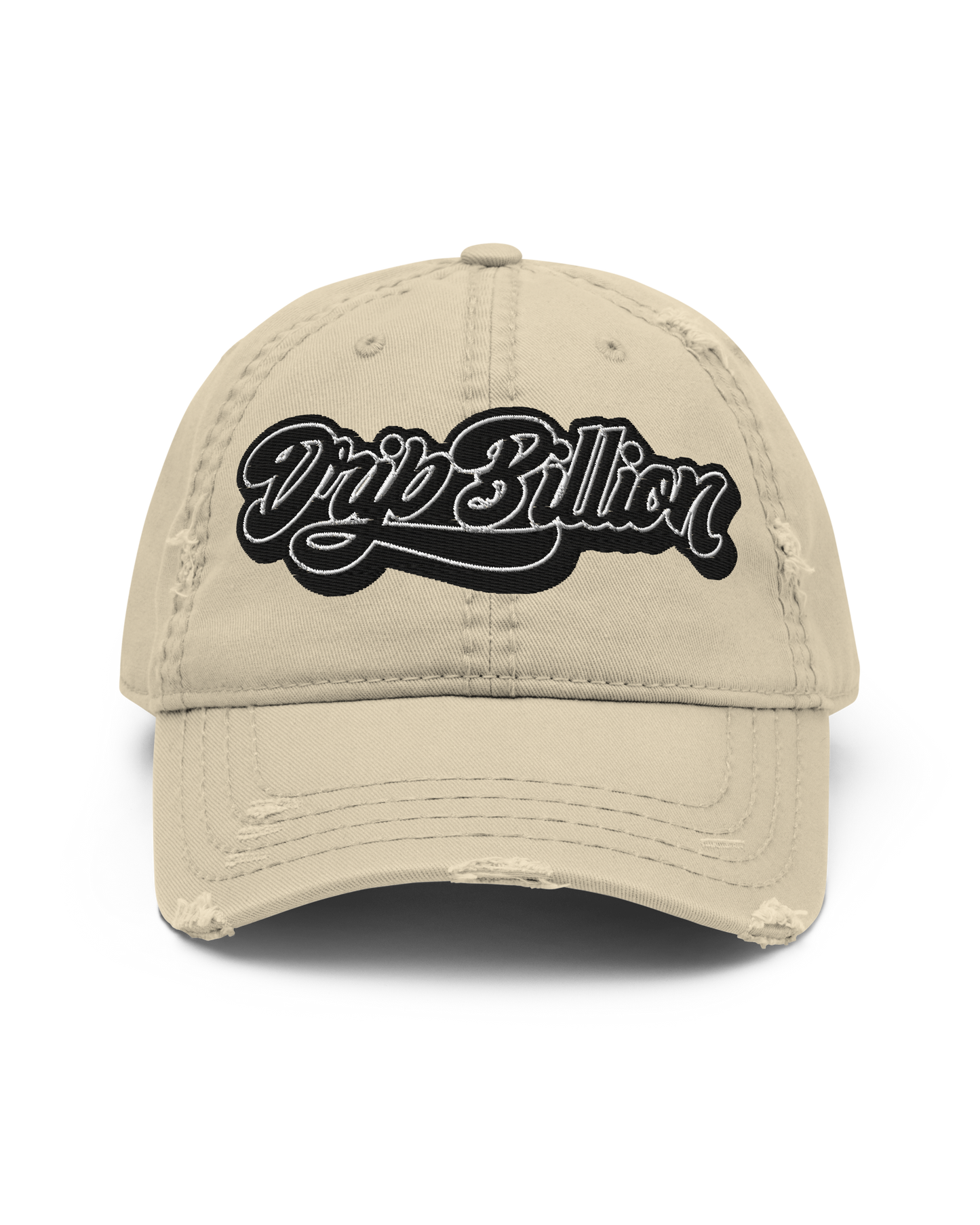 Distressed Dad Hat - Trendy 100% cotton twill cap featuring a worn look, perfect for stylish streetwear.