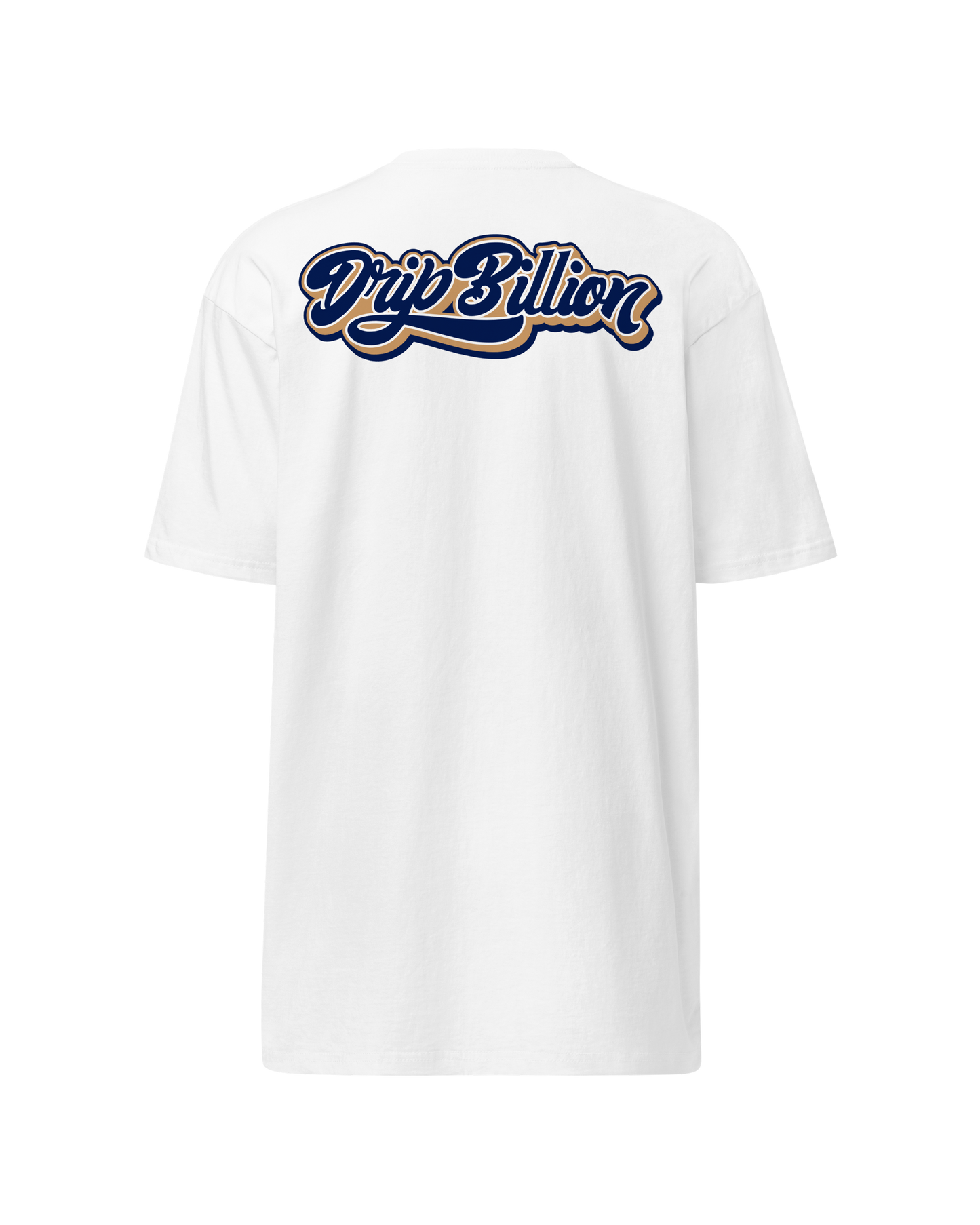 DripBillion Blue/Yellow Classic Logo Luxury Streetwear T-Shirt for Men - Premium Heavyweight Cotton