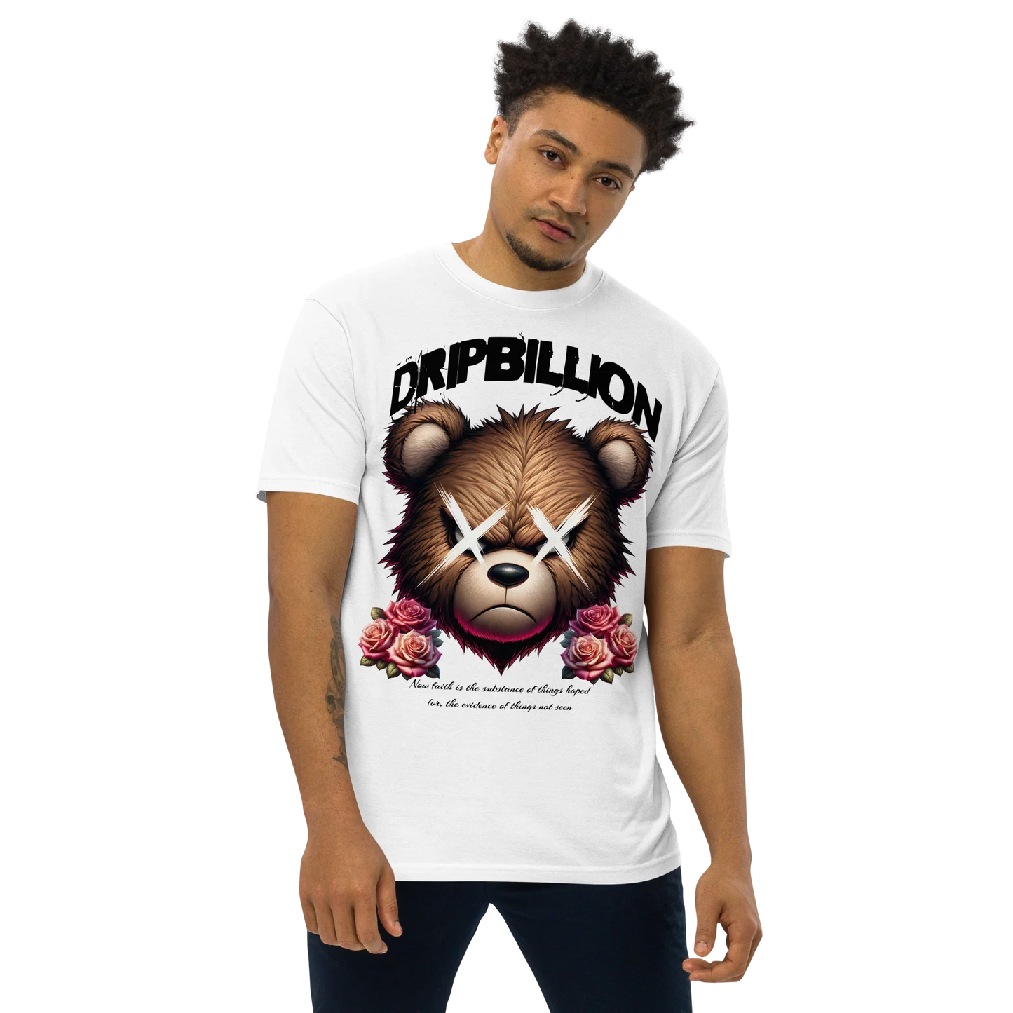 Luxury DripBillion X-Eyes Bear T-Shirt | Premium Heavyweight Streetwear in UK