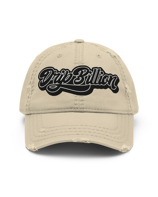 Distressed Dad Hat - Trendy 100% cotton twill cap featuring a worn look, perfect for stylish streetwear.