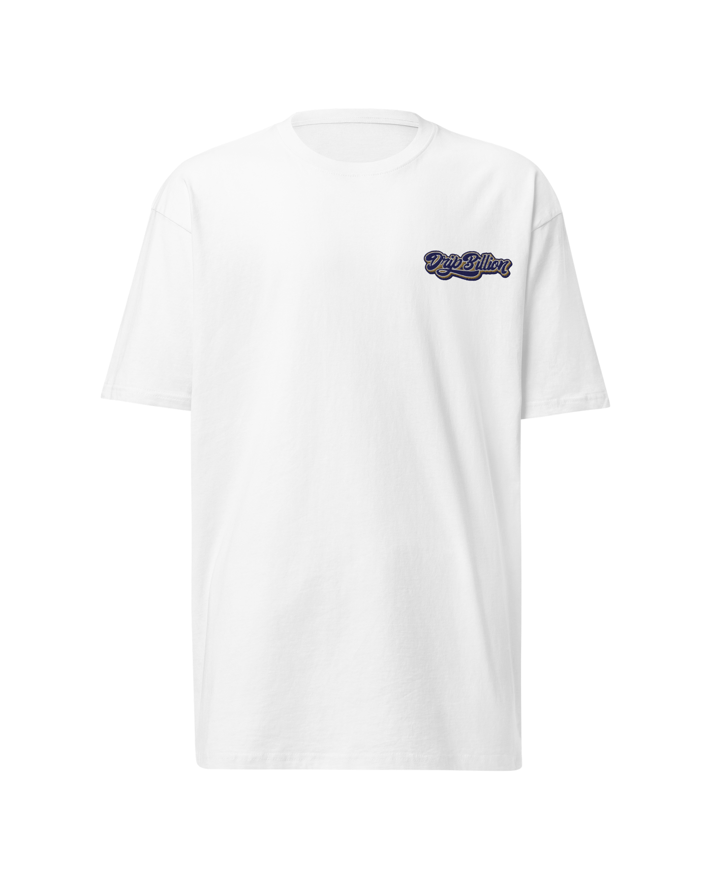 DripBillion Blue/Yellow Classic Logo Luxury Streetwear T-Shirt for Men - Premium Heavyweight Cotton