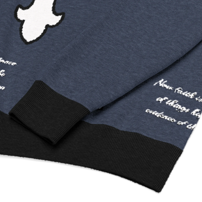 Relaxed fit knitted crew neck sweater